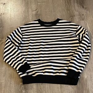 Goodfellow & Co Black and White Striped Men's Sweatshirt